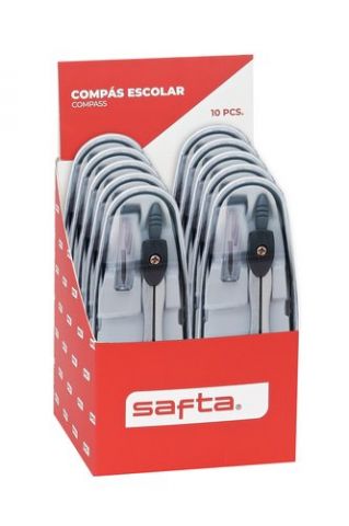 COMPAS SAFTA ESCOLAR EXPOSITOR DE 10