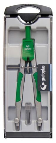 COMPAS GRAFOPLAS MICROMETRICO VERDE CON MINAS