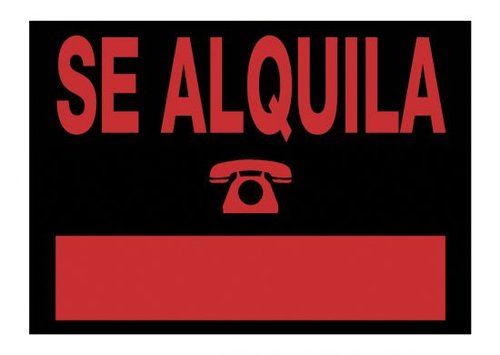 CARTEL ANUNCIO PVC 50x35 SE ALQUILA