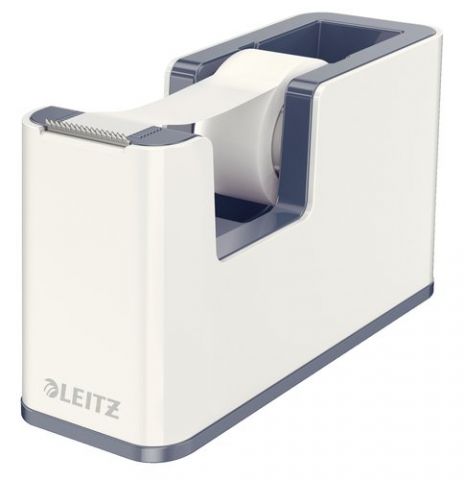 PORTARROLLOS LEITZ WOW DUALC/CINTA BLANCO y GRIS