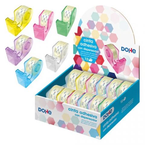CINTA ADHESIVA rollo 18x20 con DISPENSADOR EXPOSIT