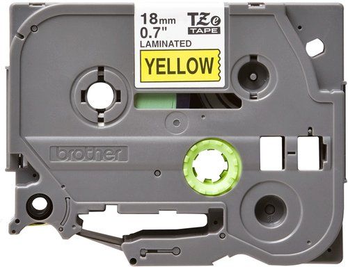 CINTA de ROTULAR BROTHER LAMINADA 8m 18mm NEGRO so