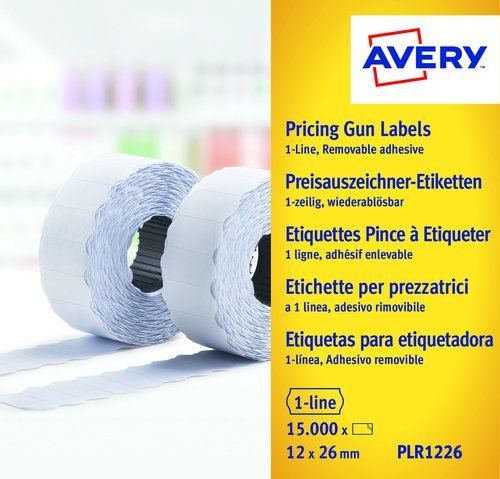 ETIQUETAS de PRECIOS AVERY ADH.REMOVIBLE 26x12 mm