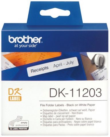 ETIQUETAS BROTHER PRECORTADA PAPEL BLANCO 17x87 mm