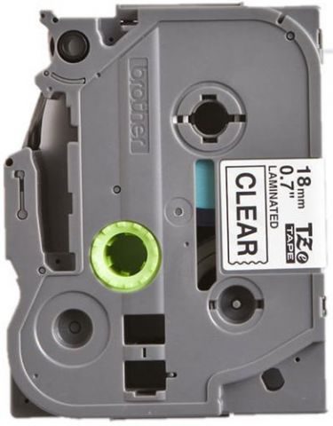 CINTA de ROTULAR BROTHER LAMINADA 8m 18mm NEGRO so