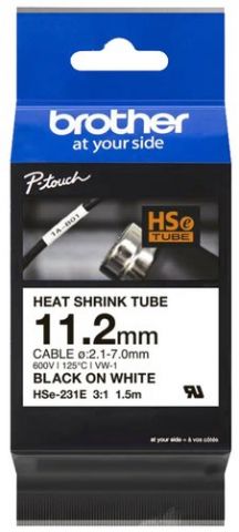 CINTA de ROTULAR BROTHER TUBULAR 1,5m  11,2mm NEGR