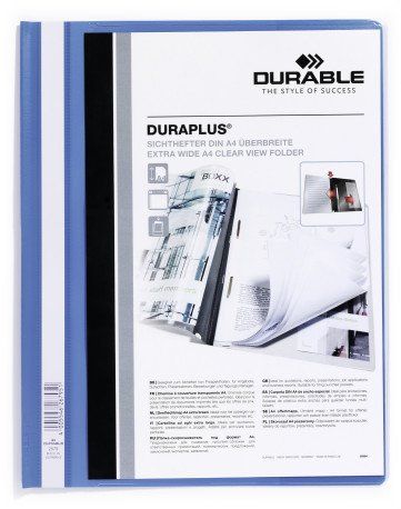 DOSIER FASTENER DURABLE DURAPLUS 2579 A4 AZUL CLAR
