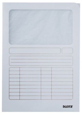SUBCARPETA LEITZ VENTANA 140g A4 BLANCO PAQUETE de