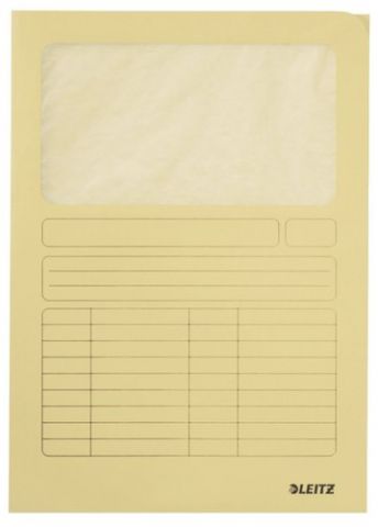 SUBCARPETA LEITZ VENTANA 140g A4 AMARILLO PAQUETE