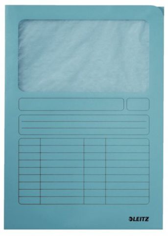SUBCARPETA LEITZ VENTANA 140g A4 AZUL PAQUETE de 1