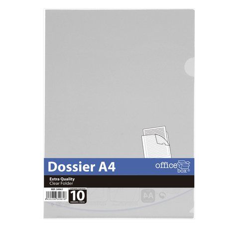 DOSIER UÑERO EXTRA OFFICE BOX A4 CRISTAL PAQUETE d