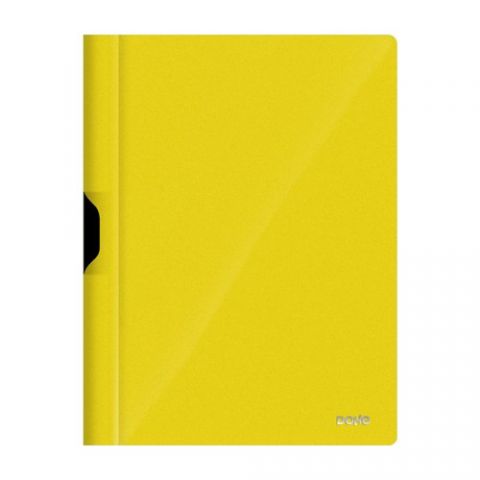 DOSIER CLIP PP A4 pinza METAL 30h AMARILLO