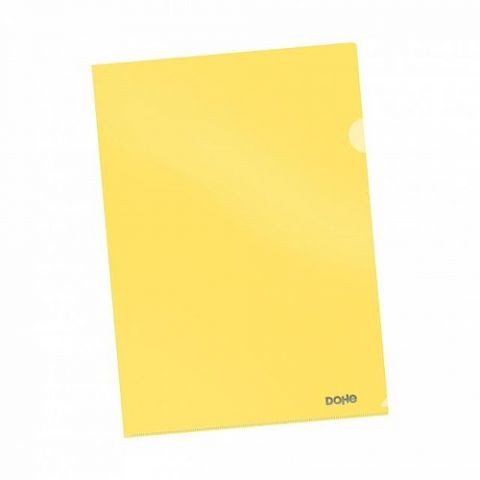 DOSIER ANGULO RECTO DOHE PP CRISTAL 120µ A4 AMARIL
