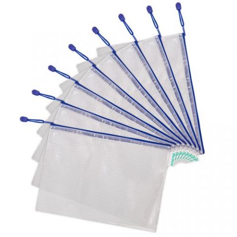 DOSIER SOBRE TARIFOLD CREMALLERA PVC A4 AZUL PACK