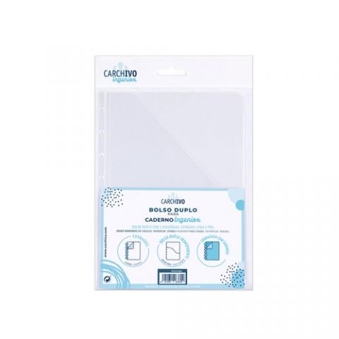 DOSIER con DOBLE BOLSA CARCHIVO INGENIOX PP A4 TRA
