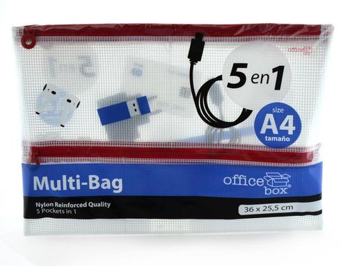 DOSIER SOBRE OFFICE BOX  CREMALLERA A4 con BOLSILL
