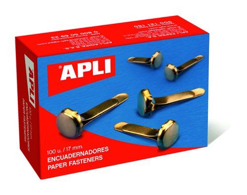 ENCUADERNADOR APLI latonado Nº1 (12 mm) CAJA de 10