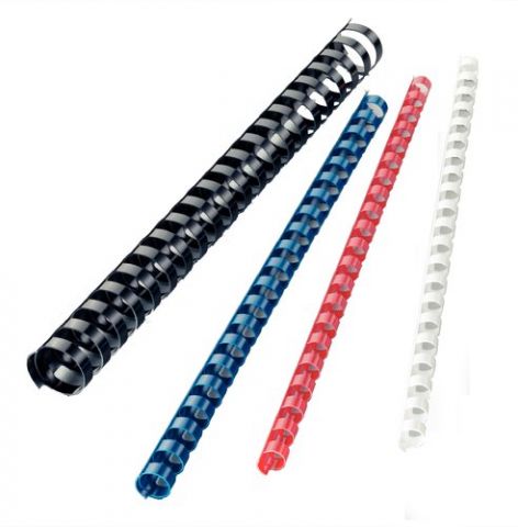 CANUTILLO PLASTICO 21 anillas paso US BLANCO 24 mm