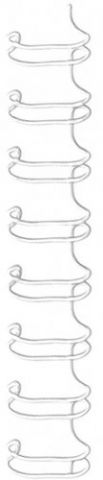 CANUTILLO metal WIRE-O FELLOWES (34 anillas paso 3