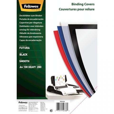 TAPA de ENCUADERNAR FELLOWES A4 0,28 mm PP op.NEGR