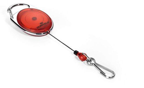 CORDON EXTENSIBLE DURABLE STYLE C/ MOSQUETON ROJO