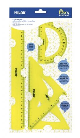 EQUIPO de DIBUJO MILAN 30 CMS AMARILLO