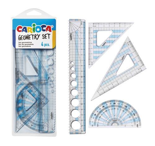 EQUIPO de DIBUJO CARIOCA SET ESCOLAR DE GEOMETRIA