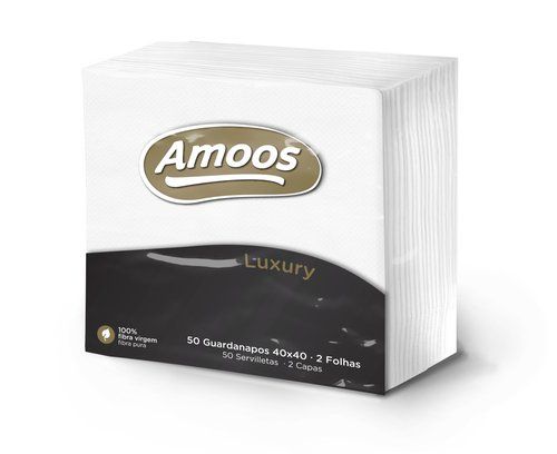SERVILLETA PAPEL AMOOS LUXURY 40x40 cm. 2 CAPAS BL