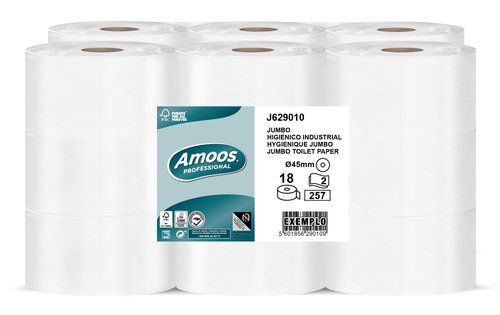 PAPEL HIGIENICO AMOOS PROFESSIONAL JUMBO 2 CAPAS 2