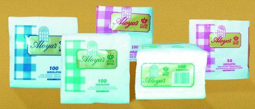 SERVILLETA PAPEL ALOYA´S 30x30 cm. 1 CAPA BLANCO P