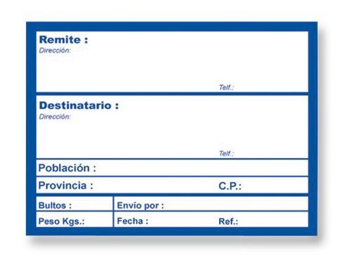 ETIQUETAS ENVIO APLI 82x109 mm ROLLO 200 uds. CON