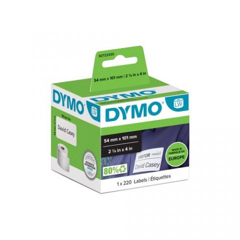 ETIQUETAS DYMO LABEL WRITER  54x101 mm ROLLO 220 u