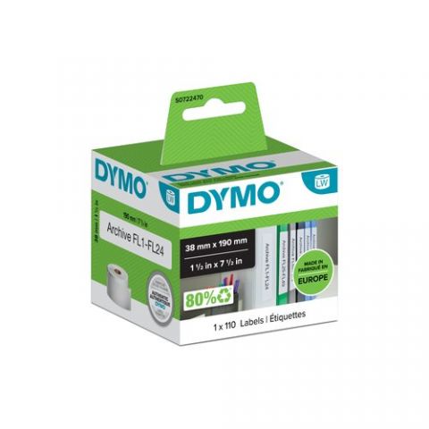 ETIQUETAS DYMO LABEL WRITER  38x190 mm ROLLO 110 u