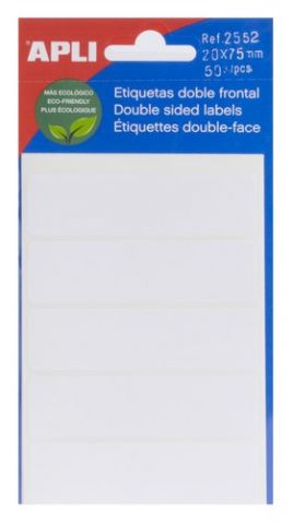 ETIQUETAS ADH.MANUALES BOLSA APLI DOBLE FRONTAL BL
