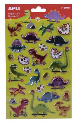 STICKERS APLI BOLSA 1h DINOSAURIOS  (18048)