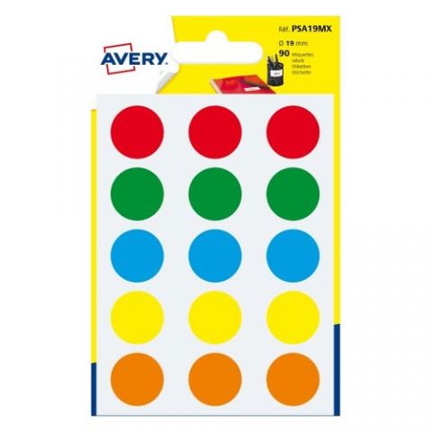 GOMETS AVERY  BOLSA 6h REDONDOS Ø 19 mm col. SURTI