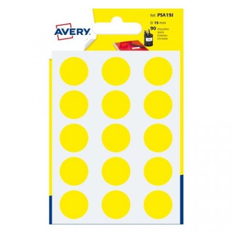 GOMETS AVERY  BOLSA 6h REDONDOS Ø 19 mm col. AMARI