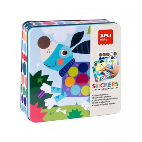 STICKERS GAME RS APLI KIDS CAJA METALICA PERROS