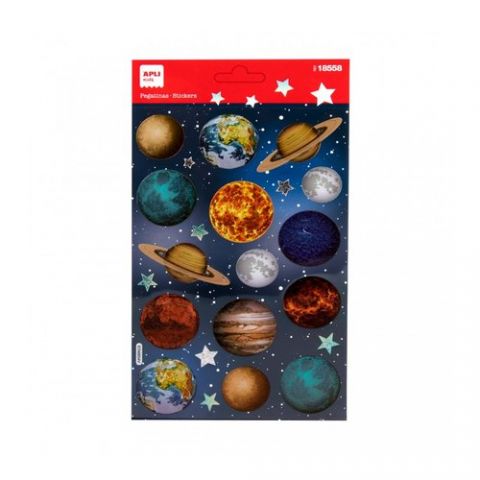 STICKERS APLI BOLSA 1h PLANETAS  (18558)