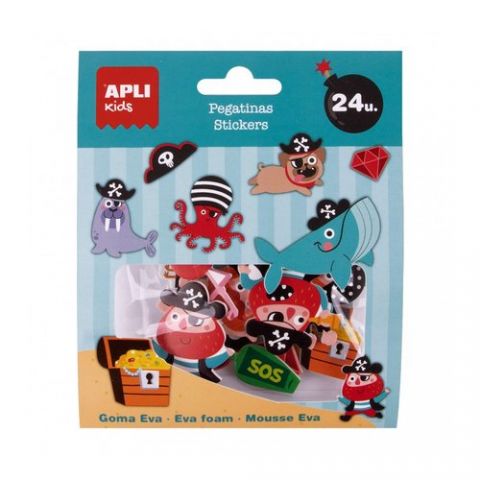 STICKERS APLI BOLSA 1h GOMA EVA PIRATAS  (18877)