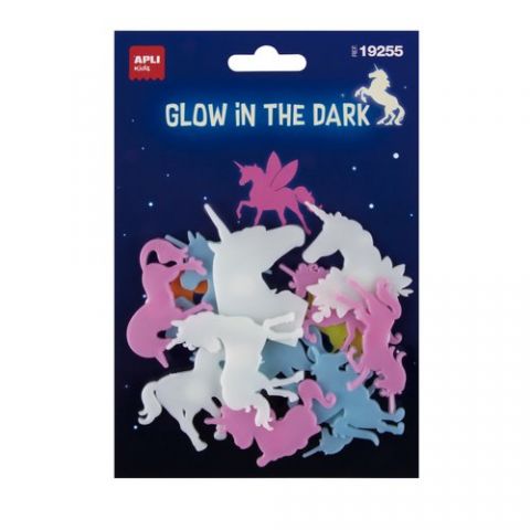 PEGATINAS APLI LUMINISCENTES UNICORNIOS BLISTER DE