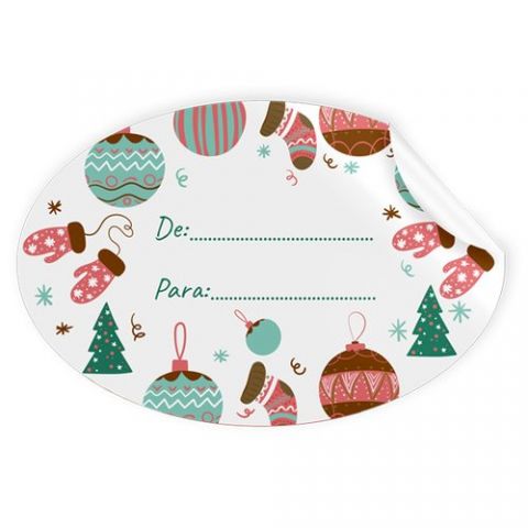 ETIQUETAS REGALO ADH. ROLLO  250 uds. OVALADAS 60x