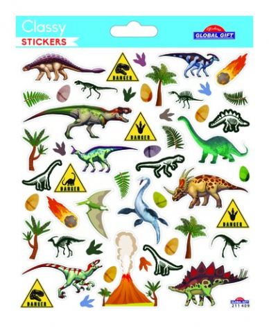 STICKERS GRUPO GLOBAL GIFT BOLSA 1h CLASSY DINOSAU
