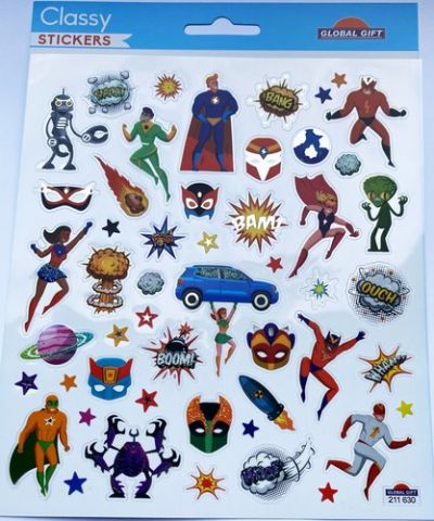 STICKERS GRUPO GLOBAL GIFT BOLSA 1h CLASSY SUPERHE