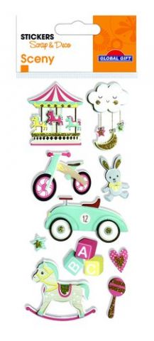 STICKERS GRUPO GLOBAL GIFT BOLSA 1h SCENY SCRAP &