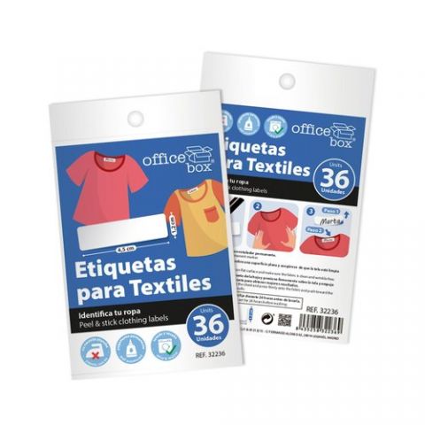 ETIQUETAS ADH.MANUALES BOLSA OFFICE BOX TEXTIL IDE