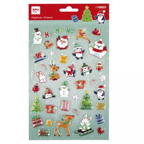 PEGATINAS APLI ADVIENTO PAPA NOEL 1H