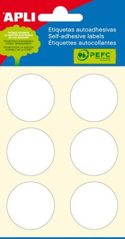 ETIQUETAS ADH.MANUALES BOLSA APLI BLANCAS MINI RED