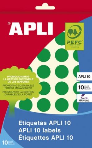 ETIQUETAS ADH.MANUALES BOLSA APLI COLOR VERDE 8h R