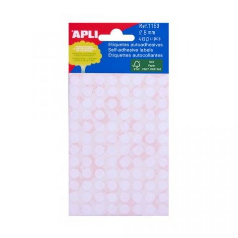 ETIQUETAS ADH.MANUALES BOLSA APLI BLANCAS MINI RED